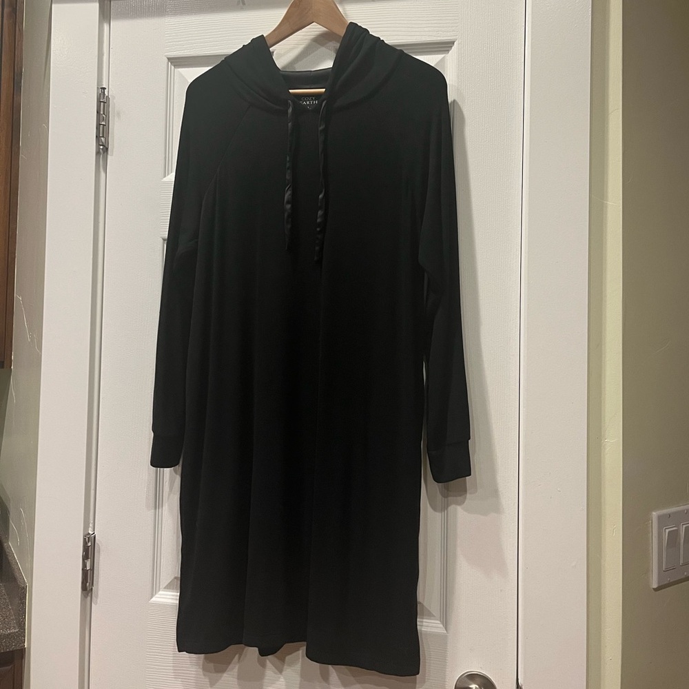 Cozy Earth rib-knit hoodie dress